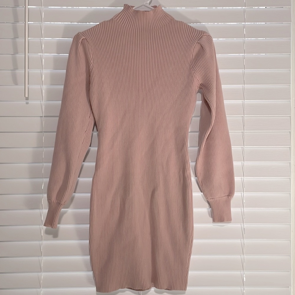 Mock Neck Sweater Dress